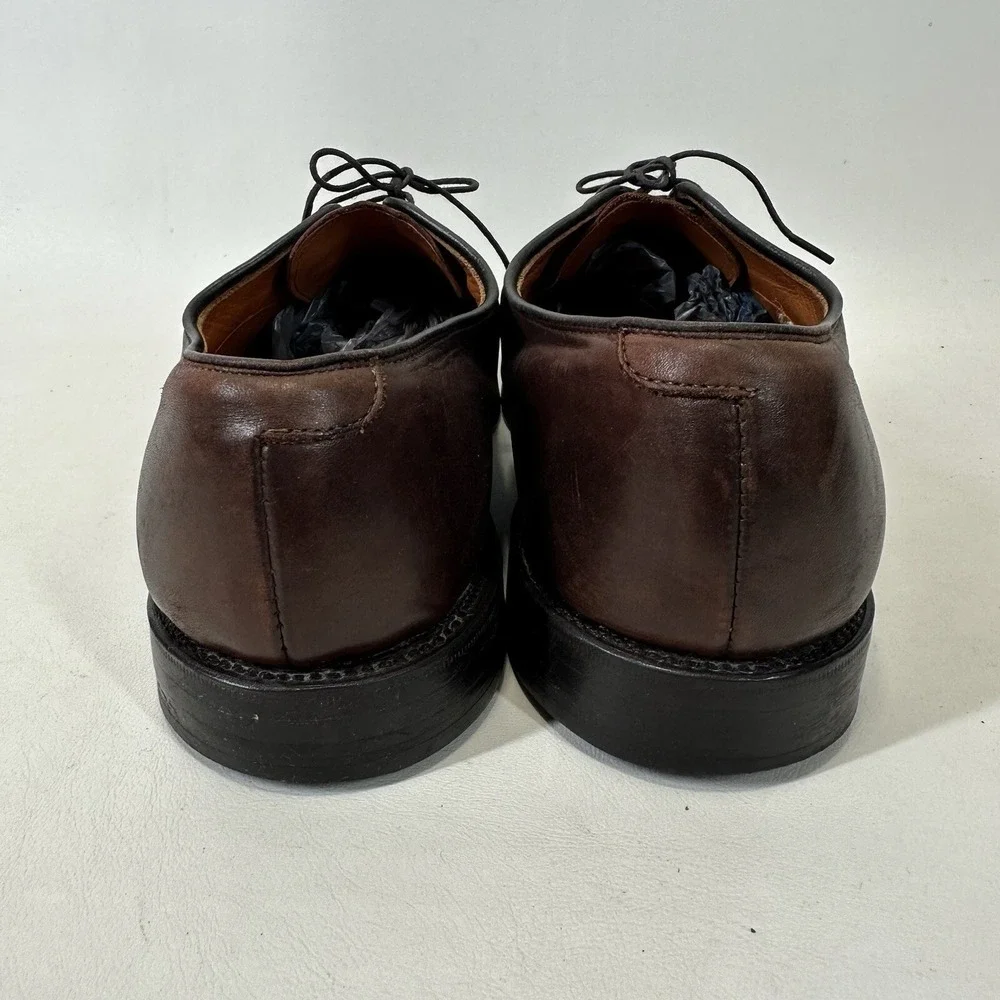 Allen Edmonds Park Avenue‎ Oxford Shoes Mens 9.5D Brown Leather Cap Toe